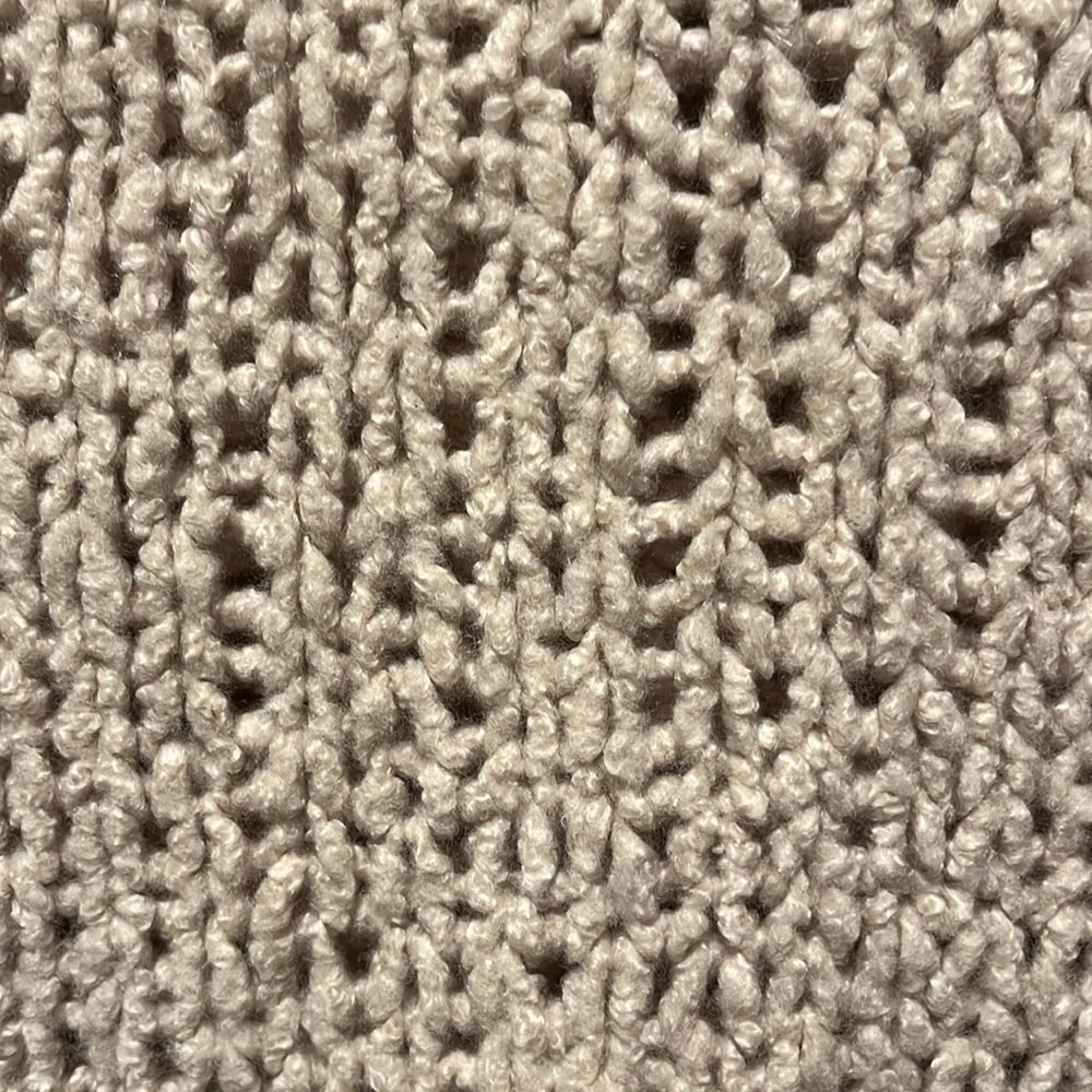 DONNA KARAN Cashmere Open Weave Turtleneck Sleeveless Sweater, Beige,Size Medium - Picture 4 of 9